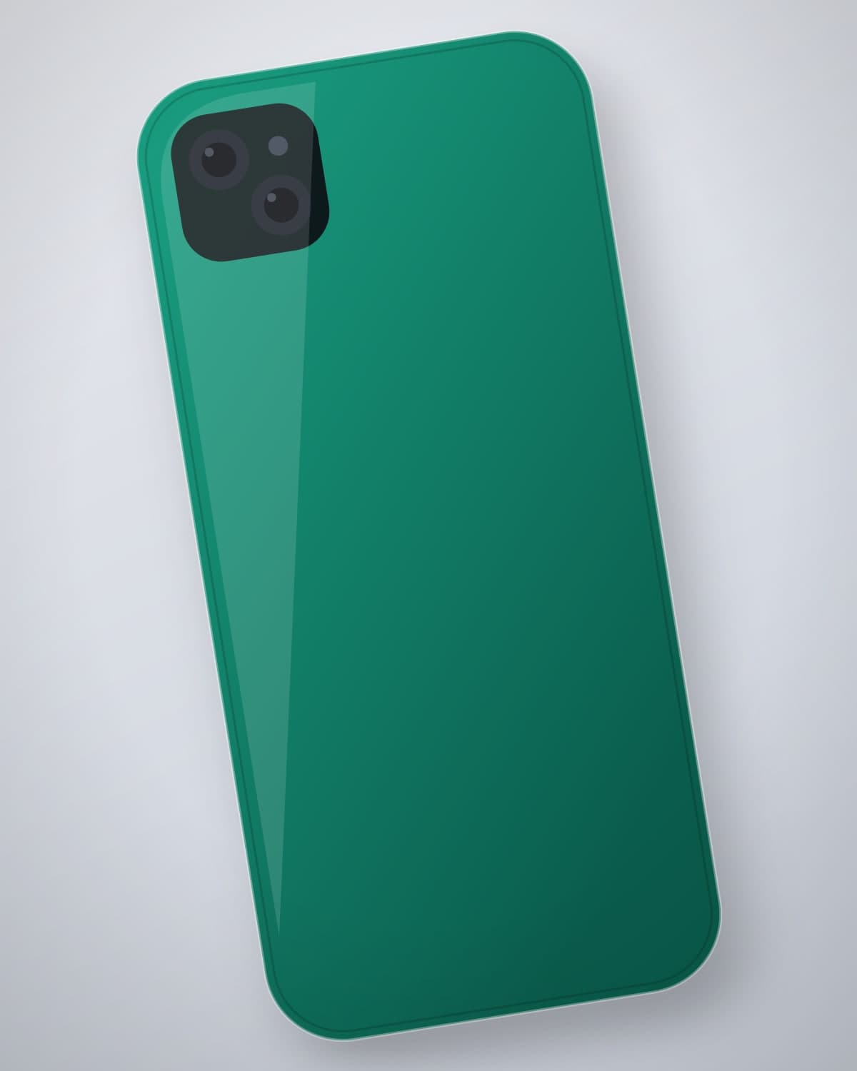 Aabgeena Tinted Case in Jade for iPhone 14 — side profile