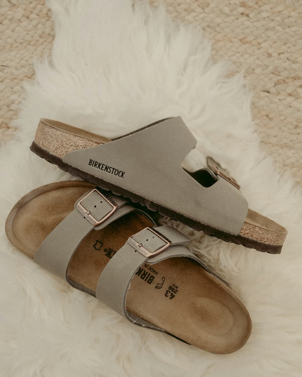 Ilaaf Contoured Slide Sandal in Stone