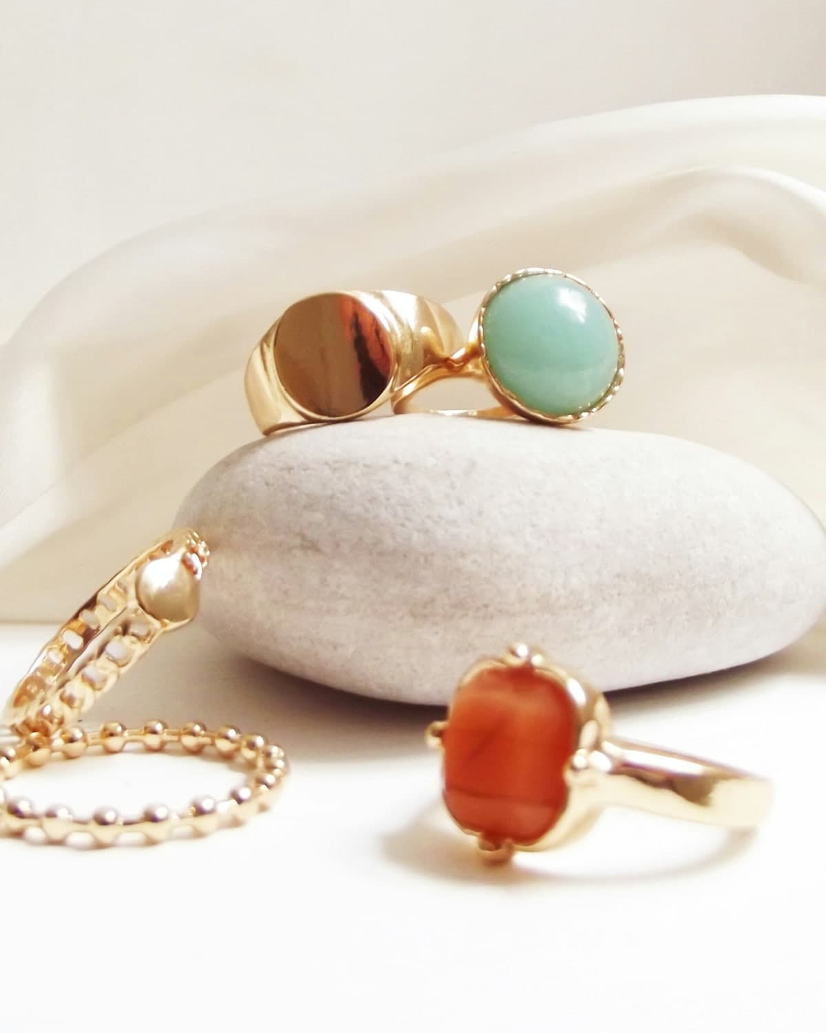 Ilaaf Stacking Ring Set in Gold
