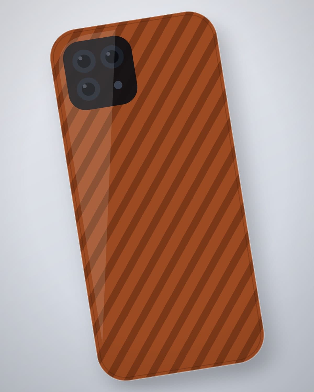 Pahlwan Rugged Grip in Rust for iPhone 14 Pro Max — side profile