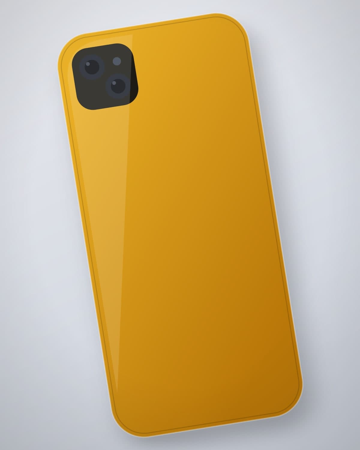 Aabgeena Tinted Case in Saffron for iPhone 15 — side profile