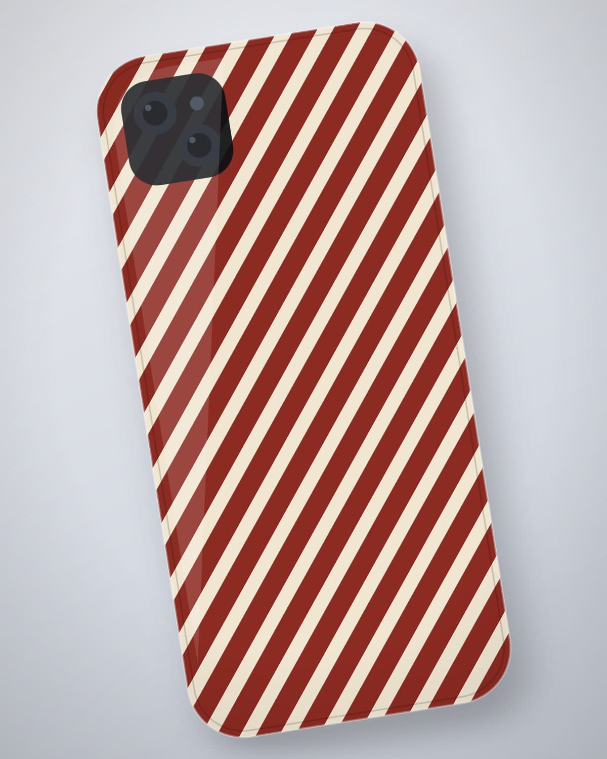 Ajrak Block Print Case in Madder for iPhone 18 — side profile
