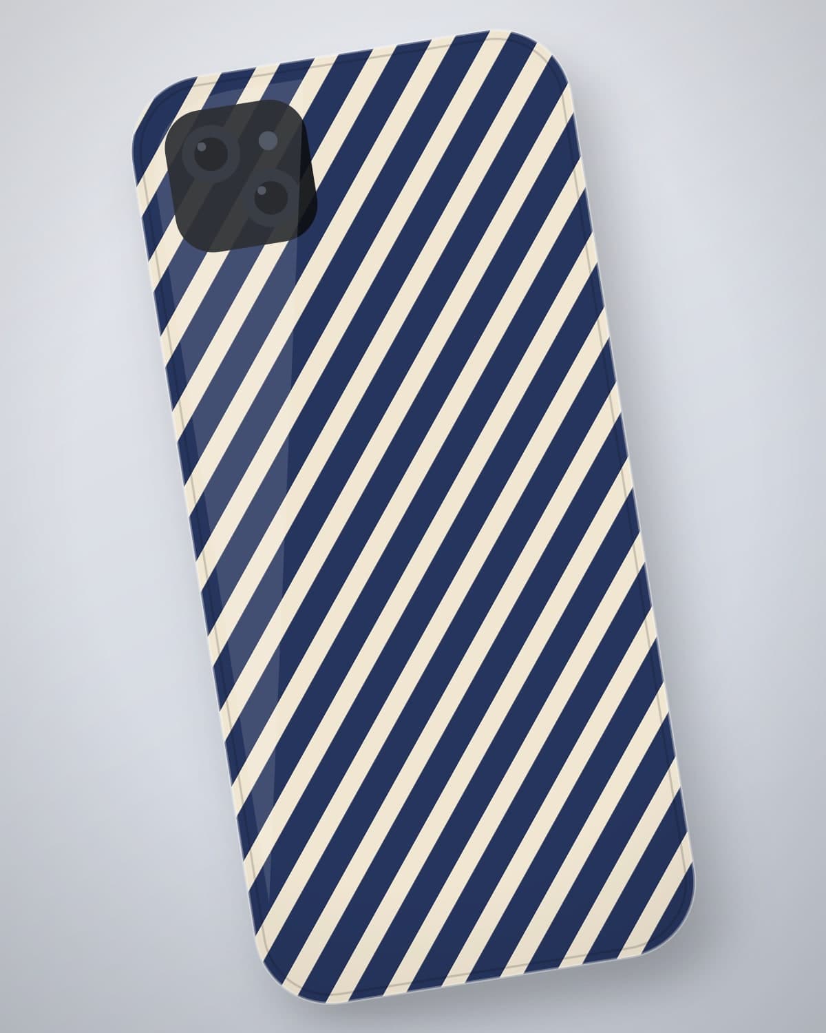 Ajrak Block Print Case in Indigo for iPhone 15 — side profile