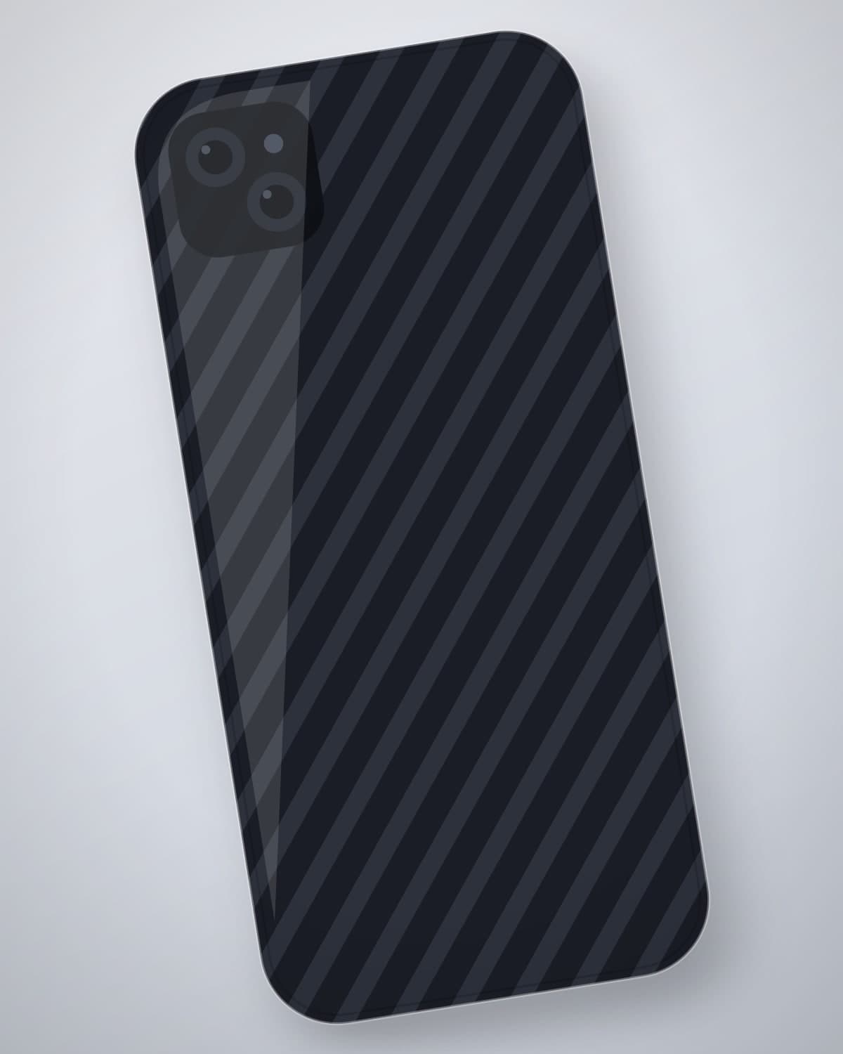 Pahlwan Rugged Grip in Ink for iPhone 13 — side profile