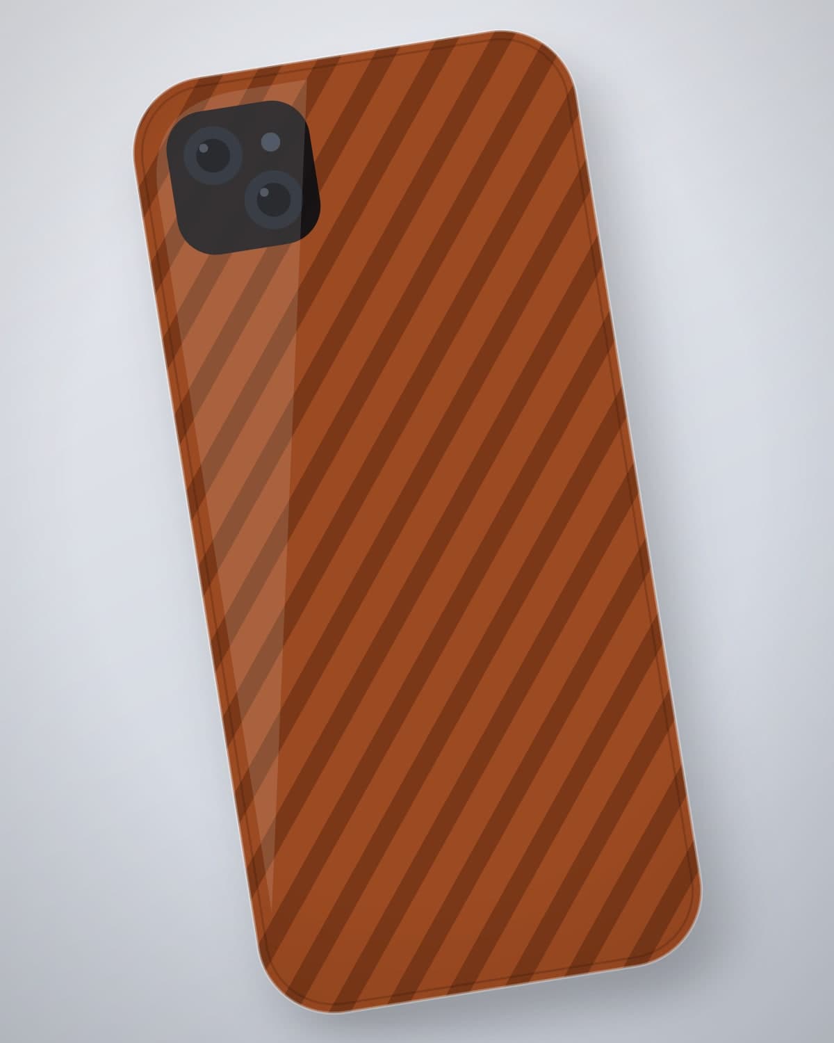 Pahlwan Rugged Grip in Rust for iPhone 13 — side profile