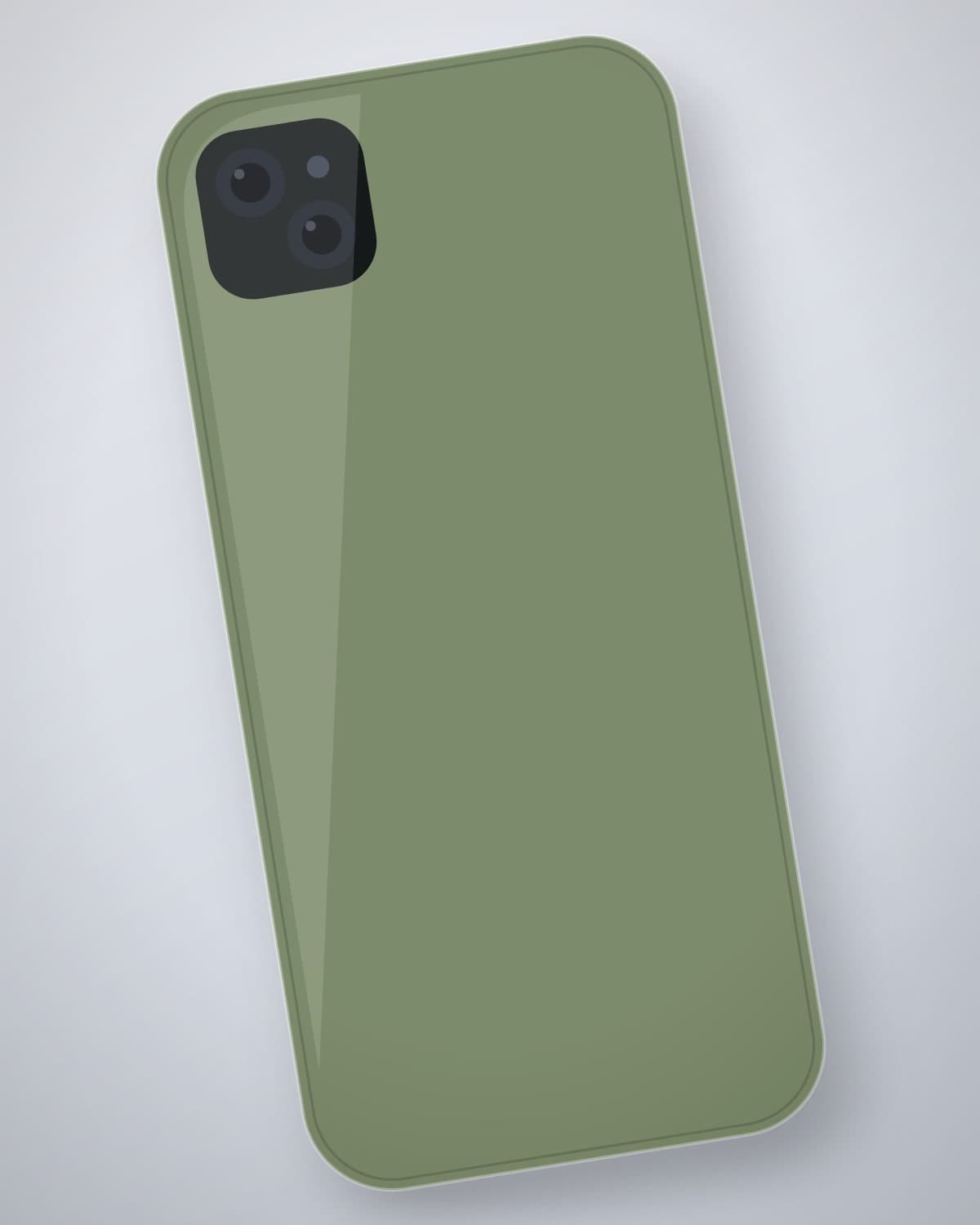 Naram Liquid Silicone Case in Sage for iPhone 17 — side profile