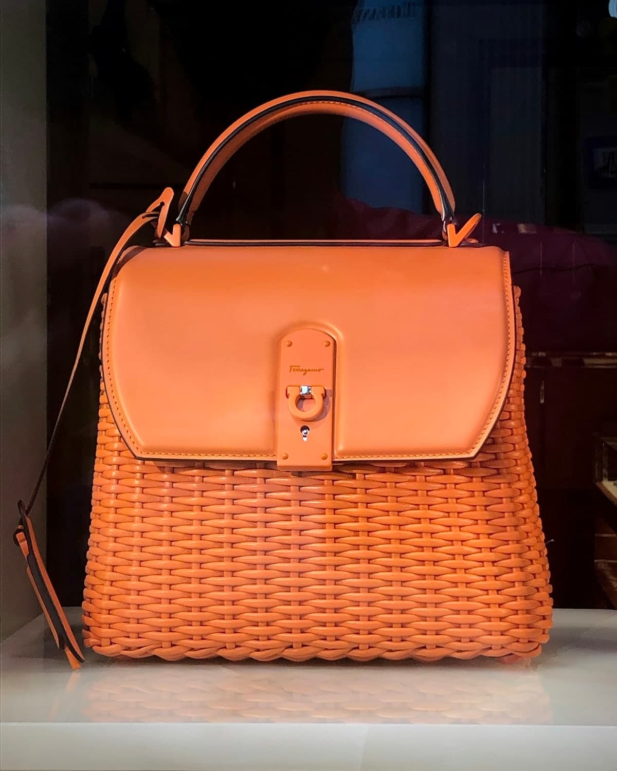 Ilaaf Structured Top-Handle Bag in Amber