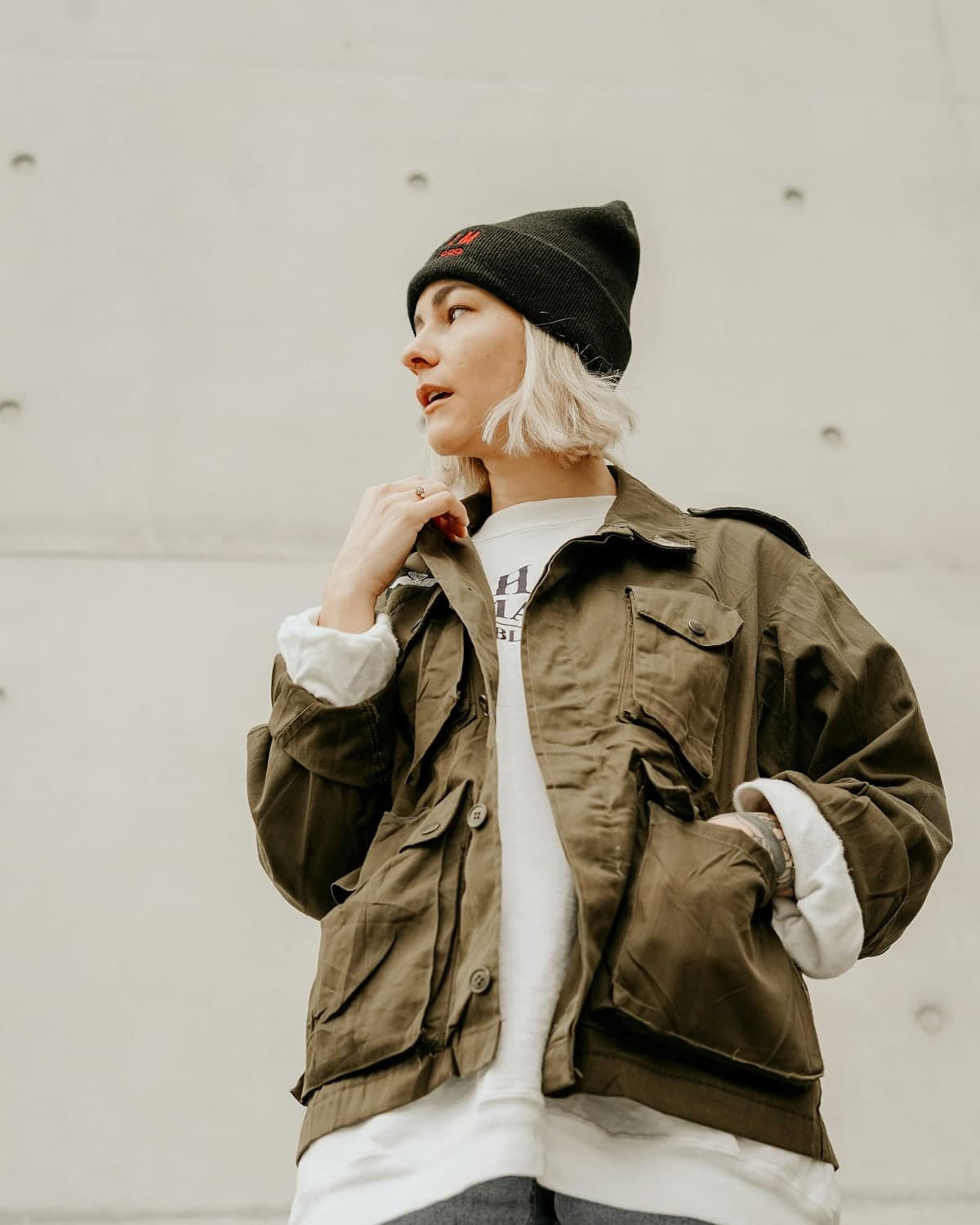 Areeba Utility Field Jacket in Olive
