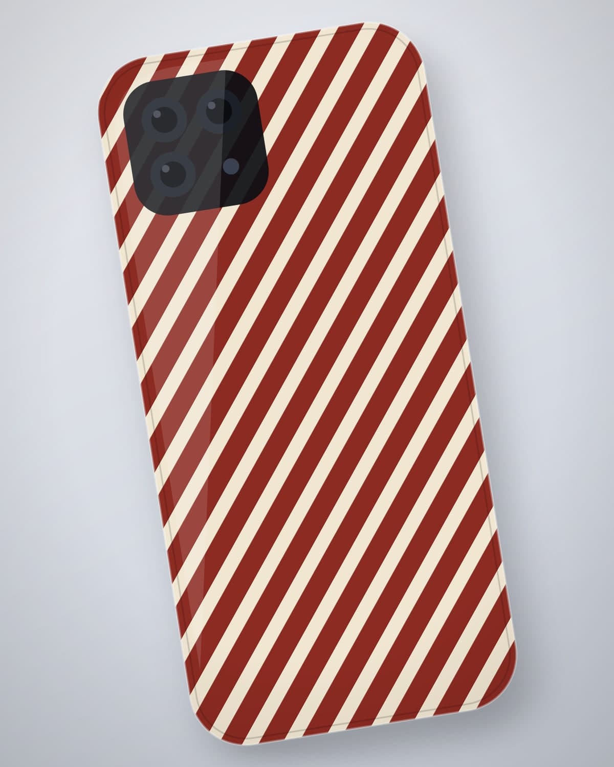 Ajrak Block Print Case in Madder for iPhone 15 Pro Max — side profile