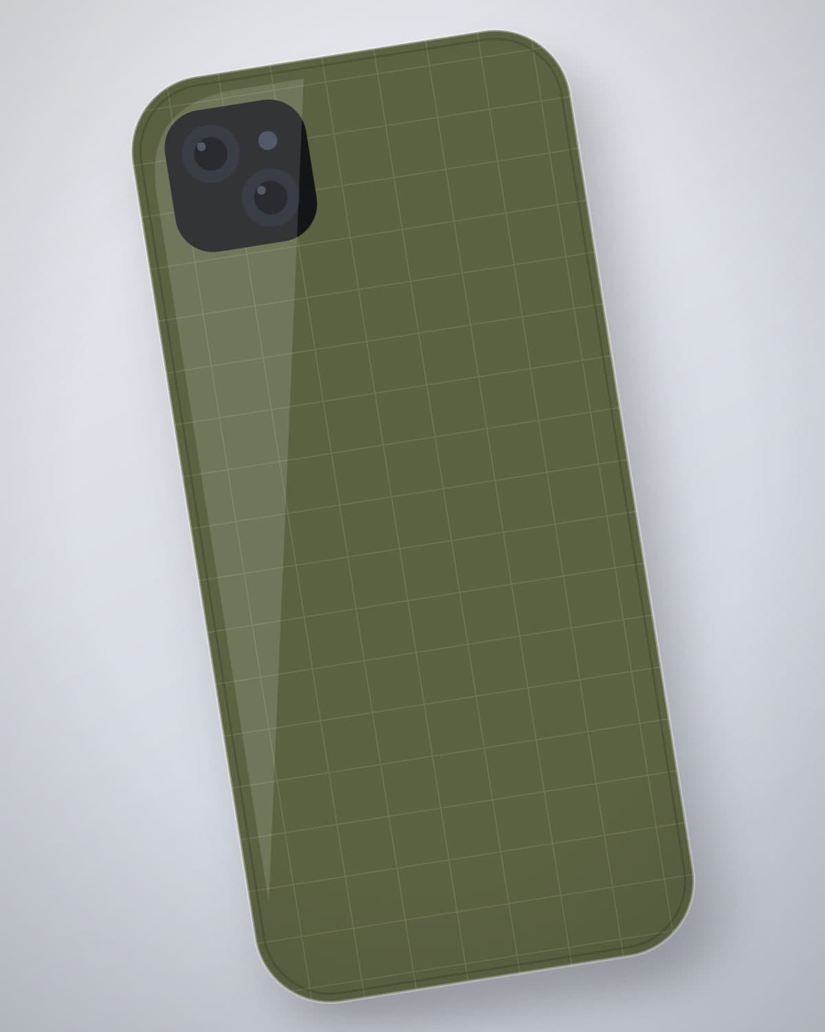 Girift Grip Case in Olive for iPhone 16 — side profile