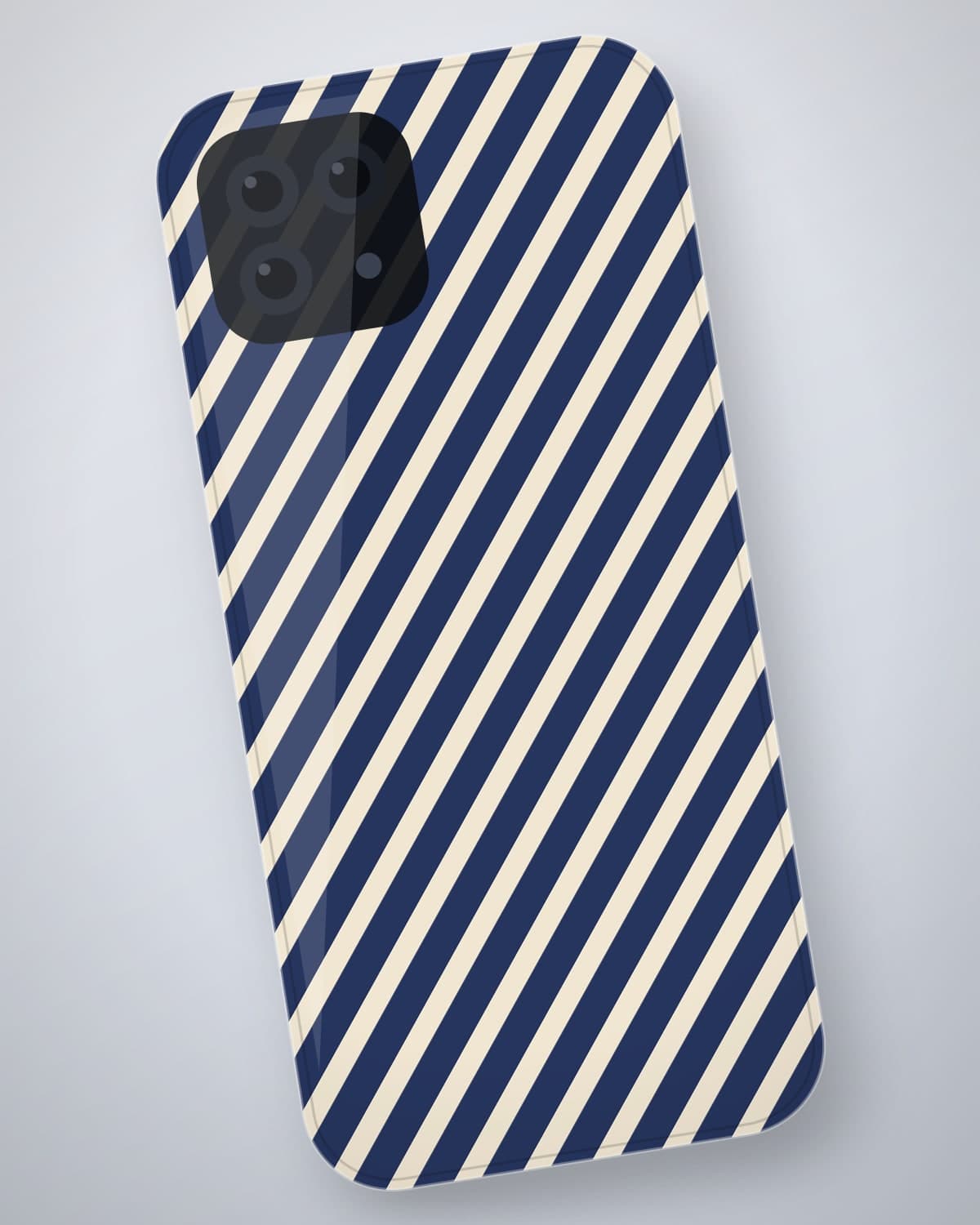 Ajrak Block Print Case in Indigo for iPhone 18 Pro Max — side profile