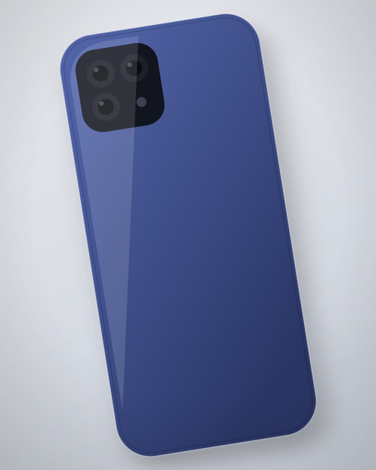 Aabgeena Tinted Case in Indigo for iPhone 13 Pro Max — side profile