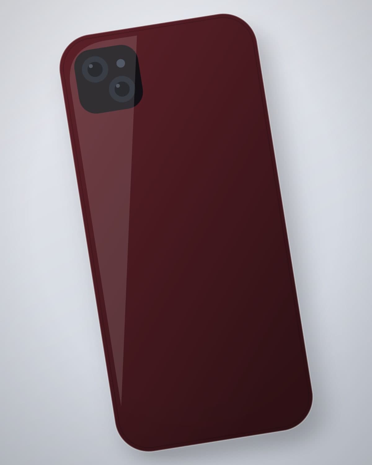 Khatt Calligraphy Case in Oxblood & Gold for iPhone 15 — side profile
