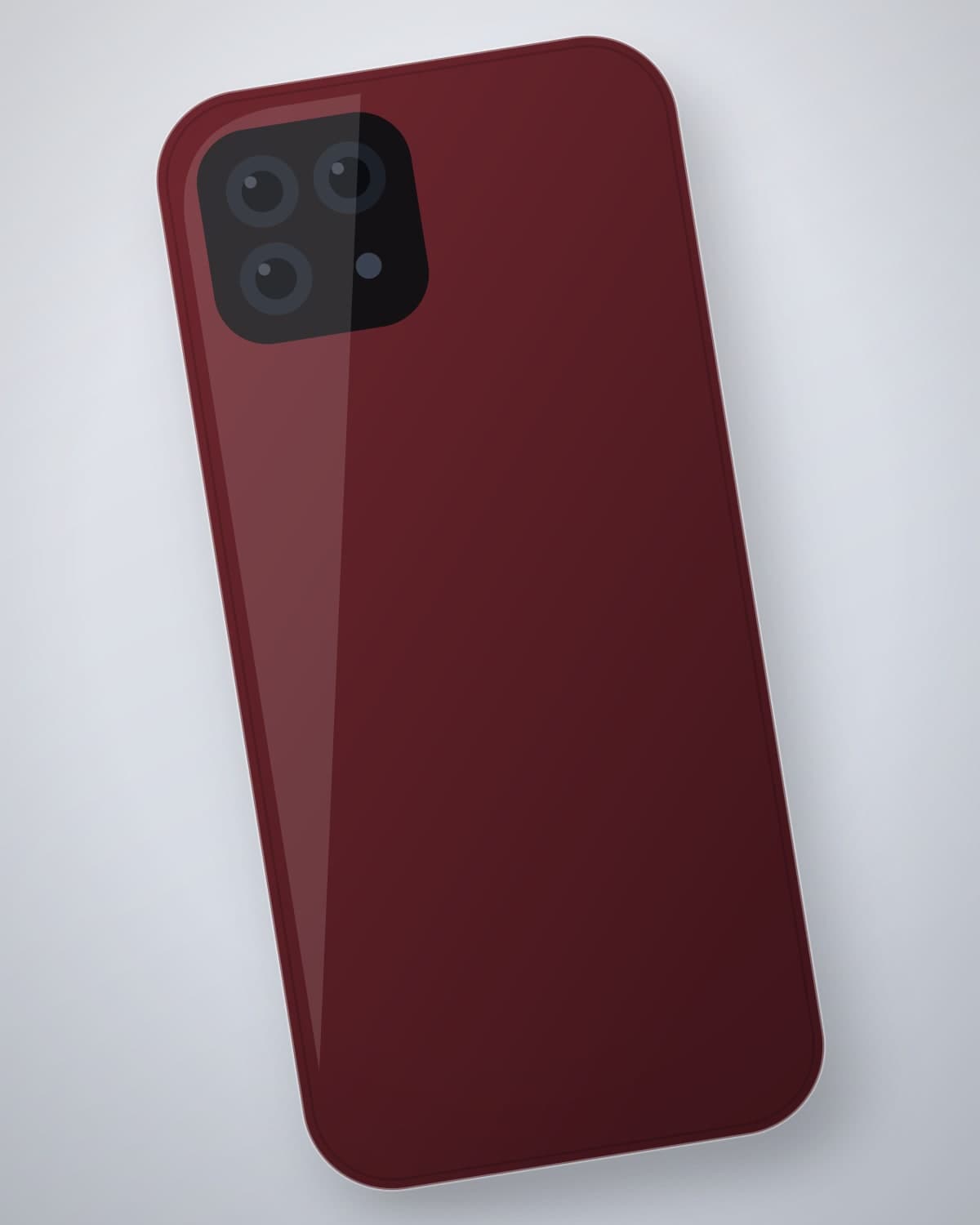 Charmeen Full-Grain Leather in Oxblood for iPhone 18 Pro Max — side profile