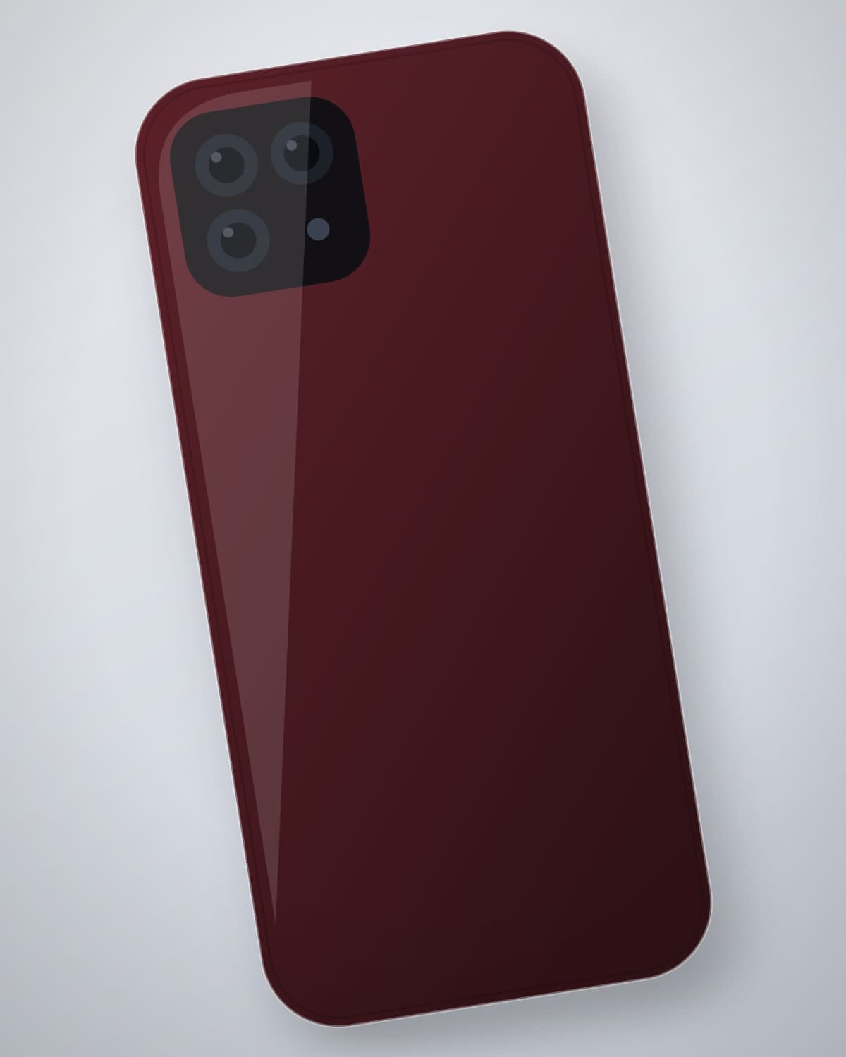 Khatt Calligraphy Case in Oxblood & Gold for iPhone 16 Pro — side profile